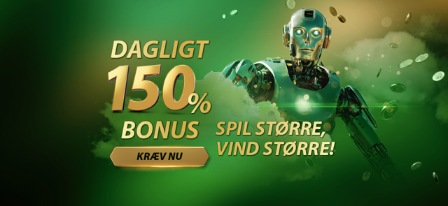 Hverdagsbonus 150 %!
