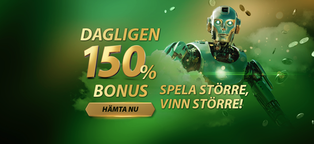 Daglig Bonus 150%!